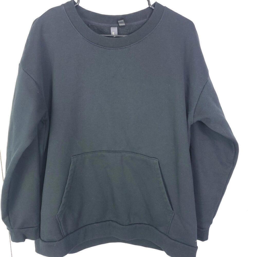 Mondetta Sweater Womens xl Crewneck Sweatshirt Black Athleisure Casual Thick